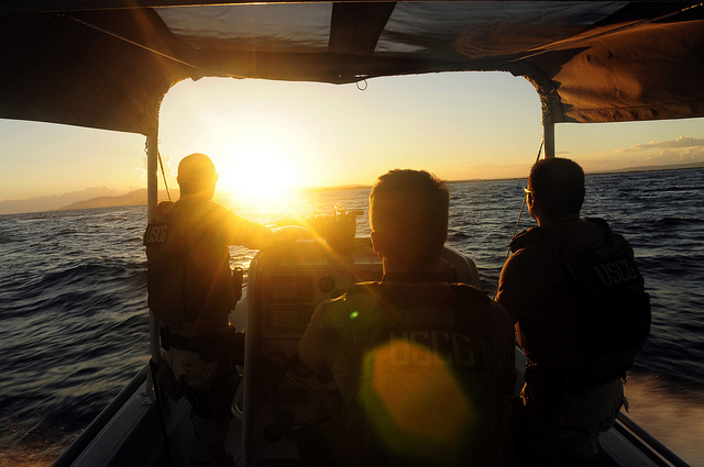 A U.S. Coast Guard vessel patrolling Guantanamo Bay in 2010.