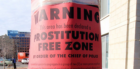 A "prostitution-free zone" in Washington D.C. in 2009.