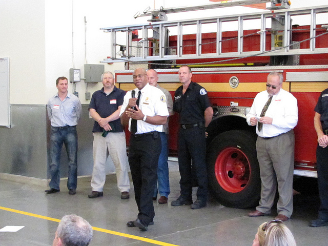 D.C. Fire and EMS Chief Gregory Dean (center).