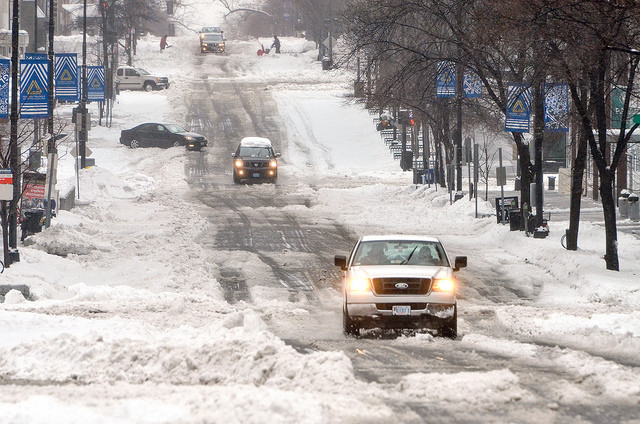 The scene in downtown Washington, D.C. after a 2014 snowstorm,