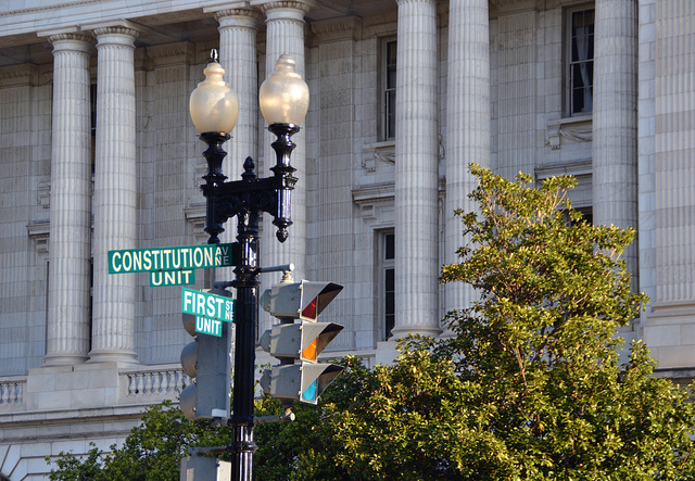 Constitution Ave & First St. in Washington D.C. NE