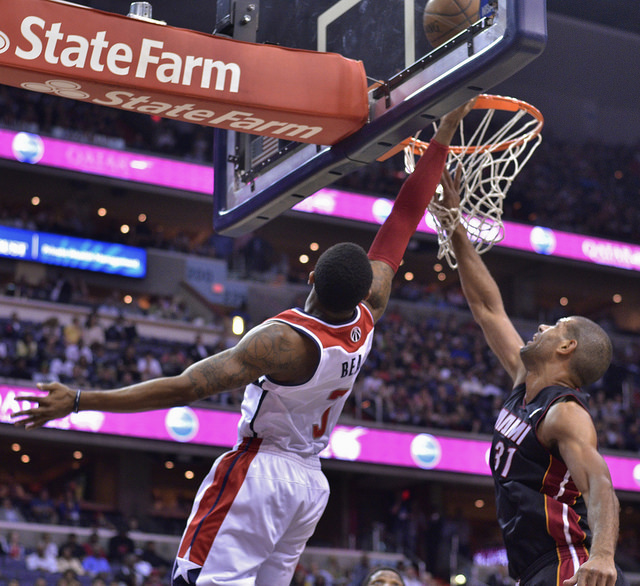 The Washington Wizards face the Miami Heat in 2014.