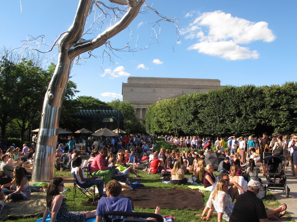 The free jazz concert in the National Gallery's Sculpture Garden.