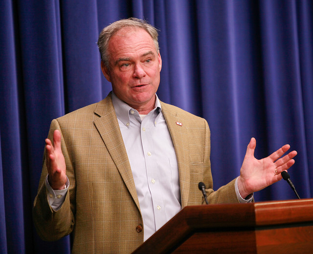 U.S. Senator Tim Kaine of Virginia, a finalist for Democratic candidate for vice president.