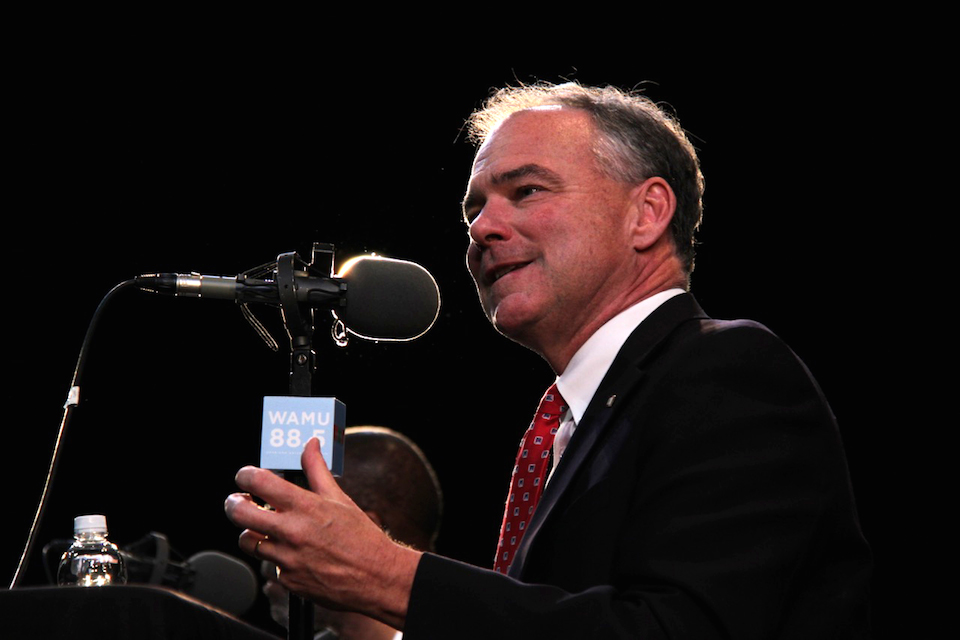 U.S. Senator Tim Kaine (D-Va.) at a Kojo In Your Community Event in 2015.