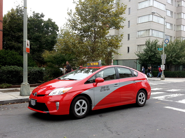 A D.C. cab in downtown Washington.