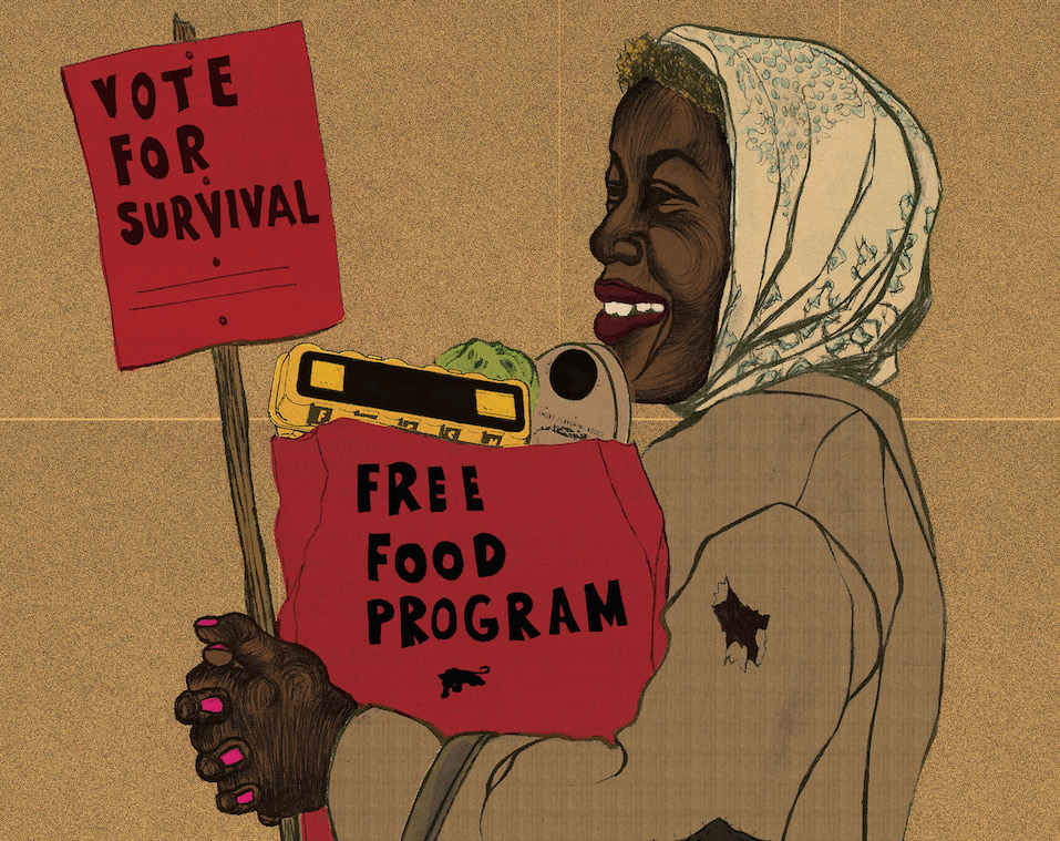 Emory Douglas' "Vote For Survival."