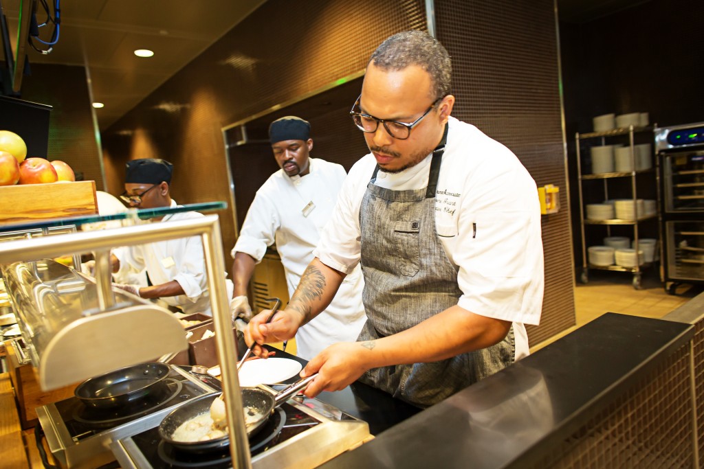 Jerome Grant, Sweet Home Cafe's executive chef, formerly led Mitsitam Cafe at the Museum of the American Indian.