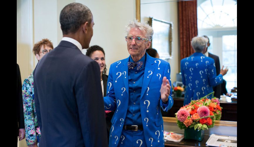 Obama and Matthew Lesko