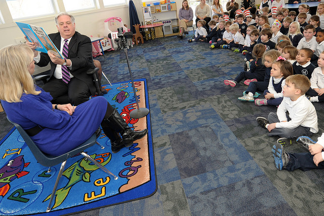 Governor Hogan visits NAPS School in Annpolis, Maryland in 2015.