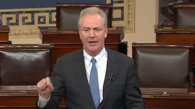 Sen. Chris Van Hollen takes the U.S. Senate floor for the first time.