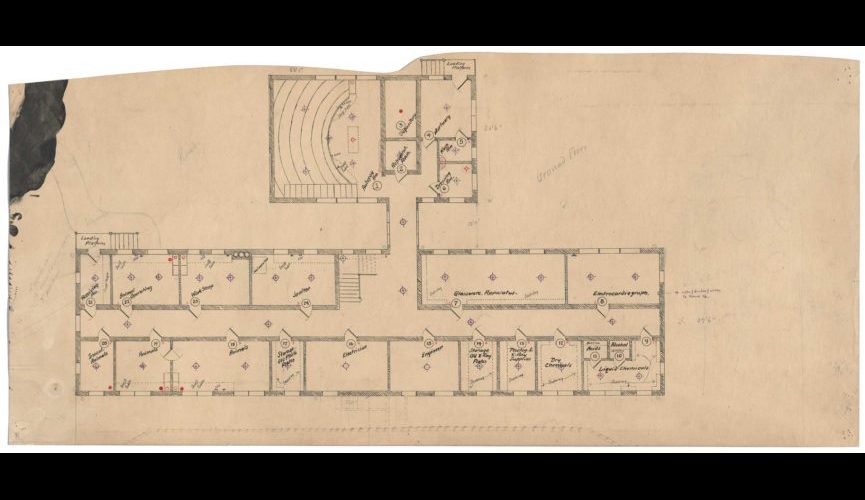 Laboratory&#8212;Autopsy-room-plan