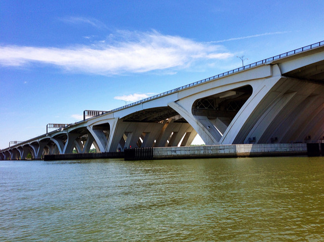 Woodrow Wilson Bridge as seen from Jones Point Park in Alexandria, Va.