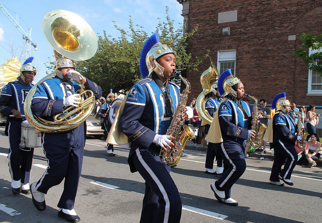 Ballou students performing in the 2014 Funk Parade