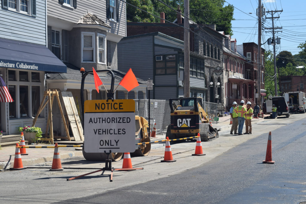 Repairs in Ellicott City, Maryland after last summer's historic flooding.