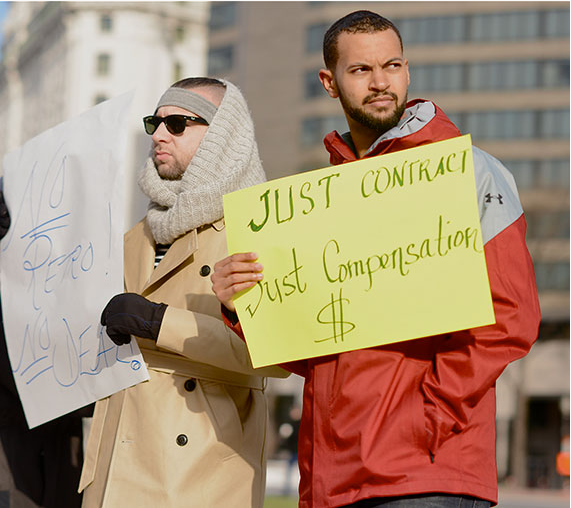 A Washington Teachers Union rally for contract action on March 5, 2017.