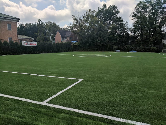 Newly installed turf field at Janney Elementary in NW D.C.