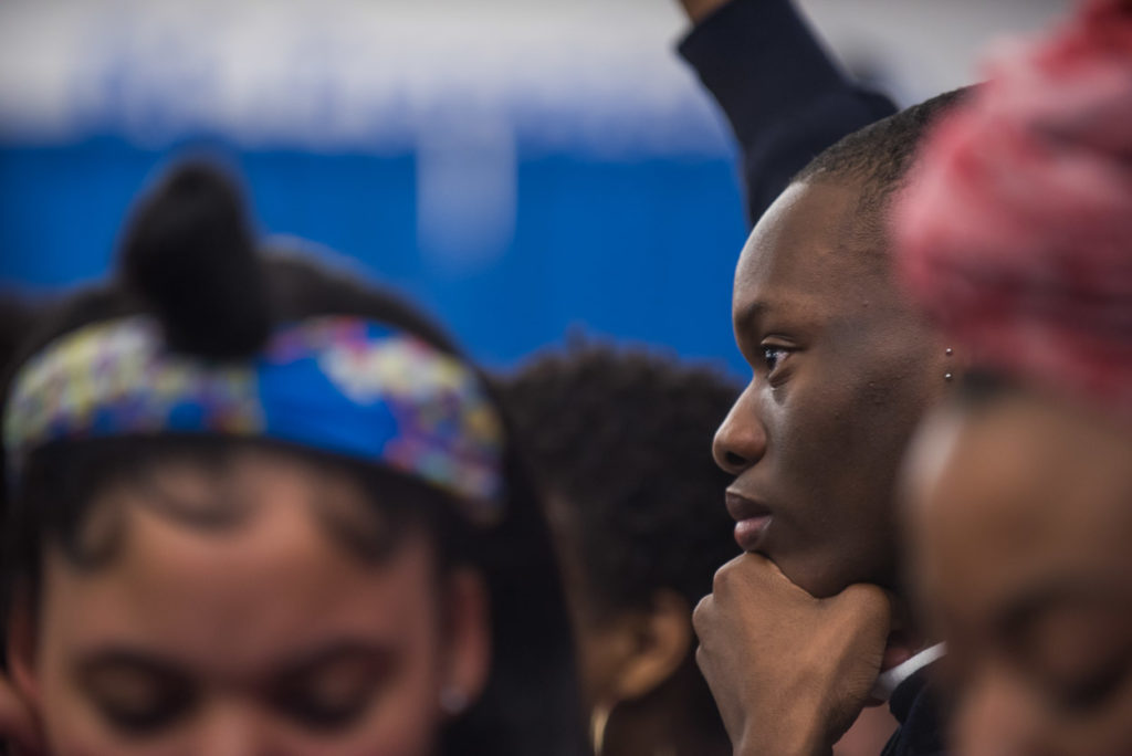 A D.C. student at WAMU's town hall back in March.