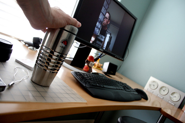 Home office workspace