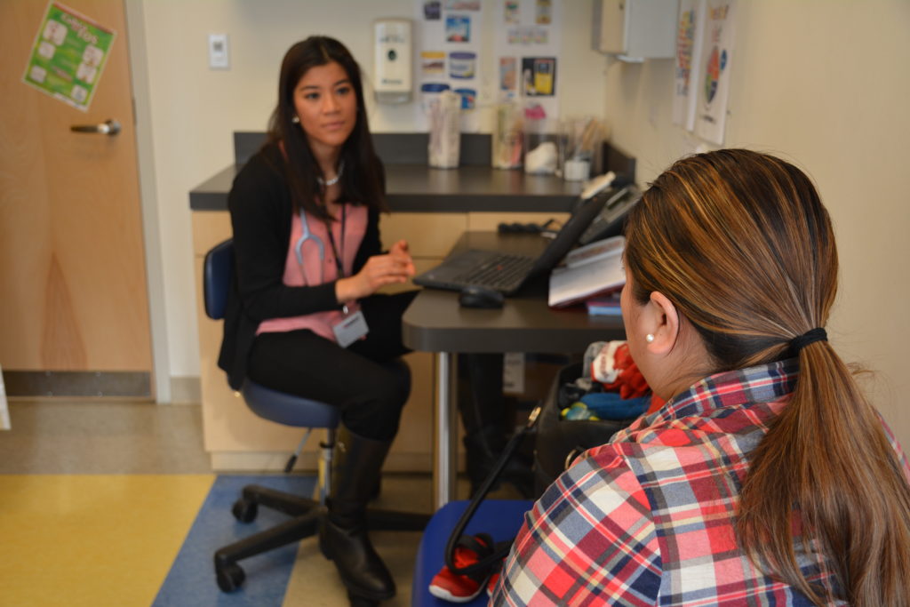 A patient receives care at Mary's Center, a community health center in D.C.