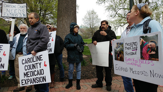 Virginia Medicaid supporters meet on Capitol Hill.