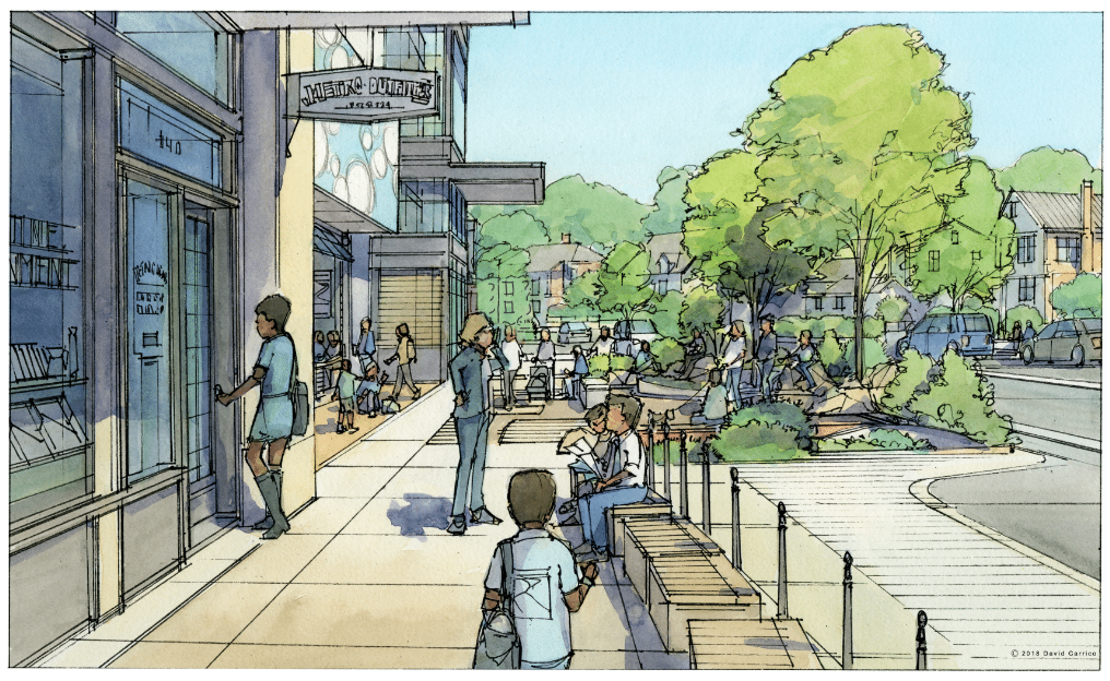 A rendering of the Takoma Junction development.