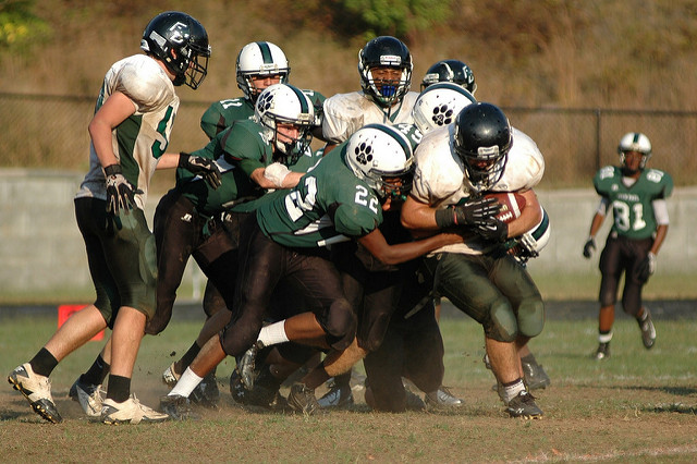 A 2013 game between Pope John Paul the Great Catholic High School and Fredericksburg Christian School.