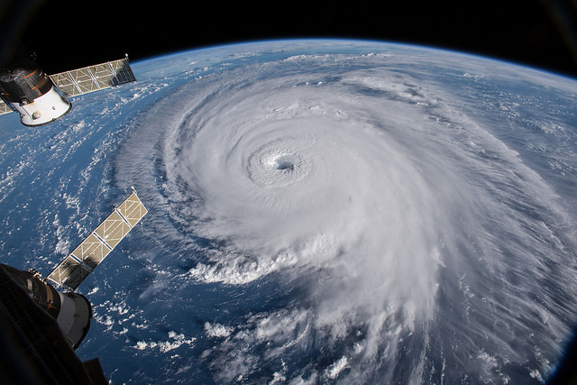 Dramatic view of Hurricane Florence from the International Space Station on September 12, 2018. 