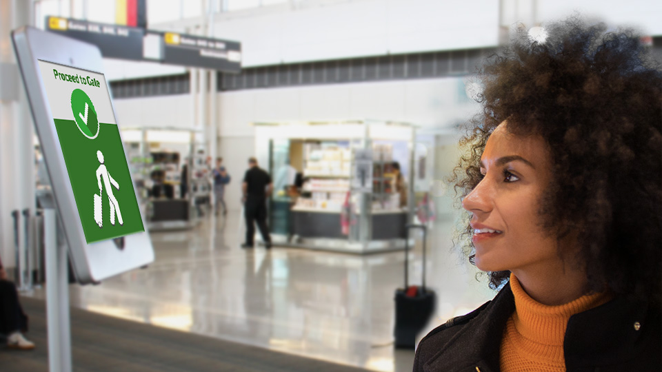 The new facial recognition system at Dulles International Airport. 