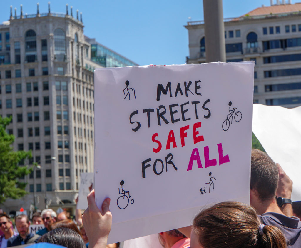 A 2018 rally in Washington, D.C. for safer streets.