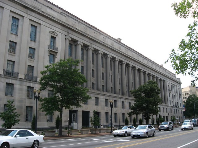 The Robert F. Kennedy Department of Justice Building in Washington, D.C. 