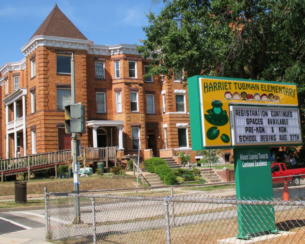 In May 2019, two men were shot 400 feet away from Harriet Tubman Elementary School in Columbia Heights.