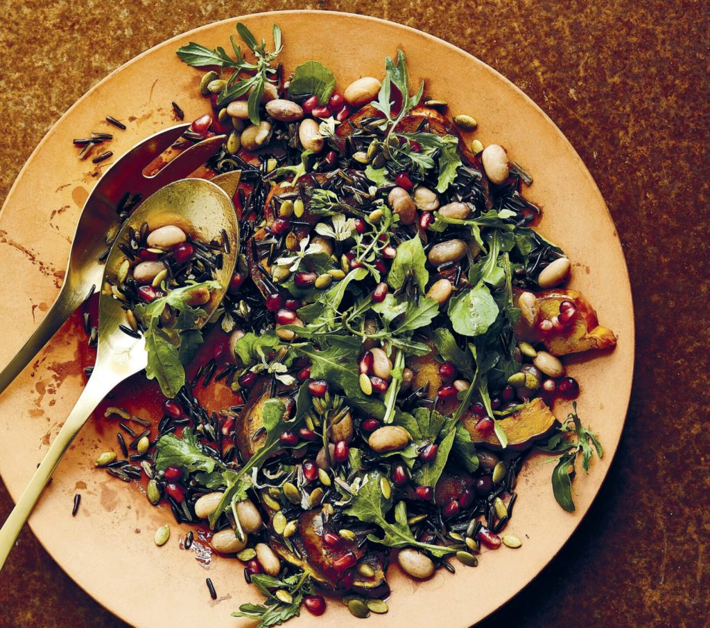 Winter Salad with Cranberry Beans, Squash and Pomegranate, from Joe Yonan's "Cool Beans," (Ten Speed Press, 2020)