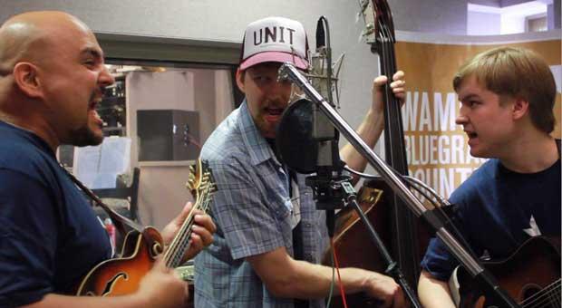 Frank Solivan & Dirty Kitchen performing on The Katy Daley Show at WAMU's Bluegrass Country in May 2012.
