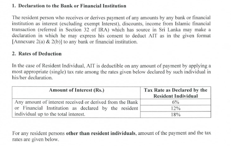 Revised circular issued for deduction of WHT and Advance Income Tax ...