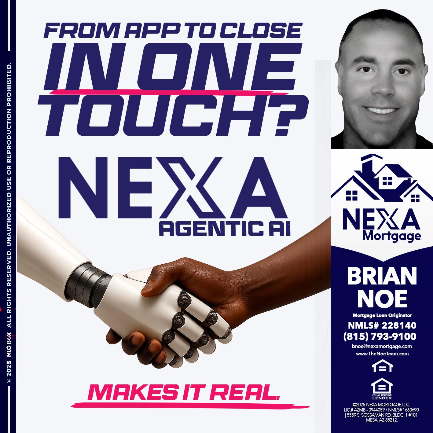IN ONE TOUCH - Brian Noe -Mortgage Loan Originator