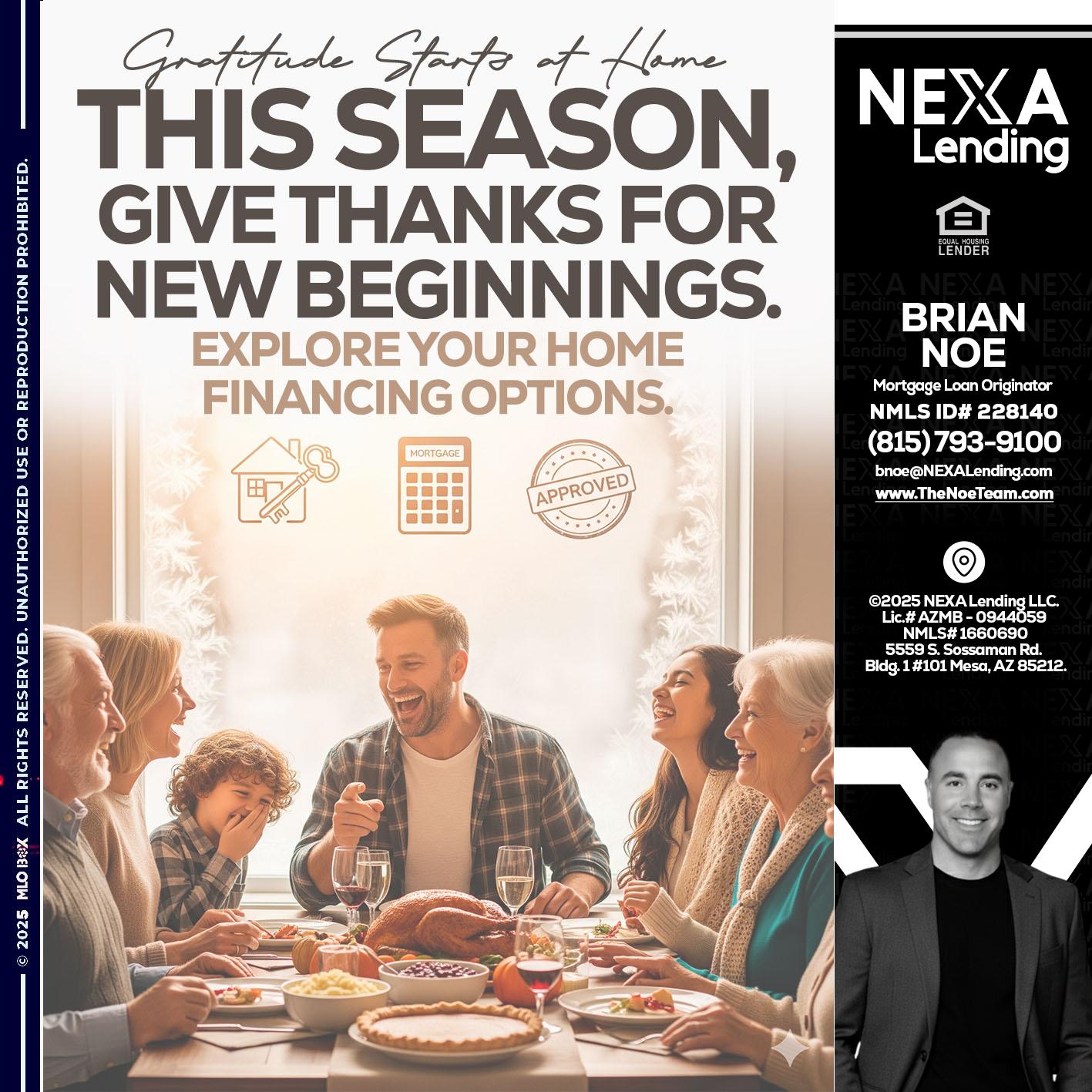 THIS SEASON - Brian Noe -Mortgage Loan Originator