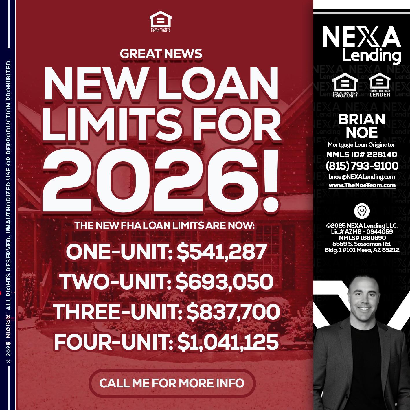 loan limits - Brian Noe -Mortgage Loan Originator