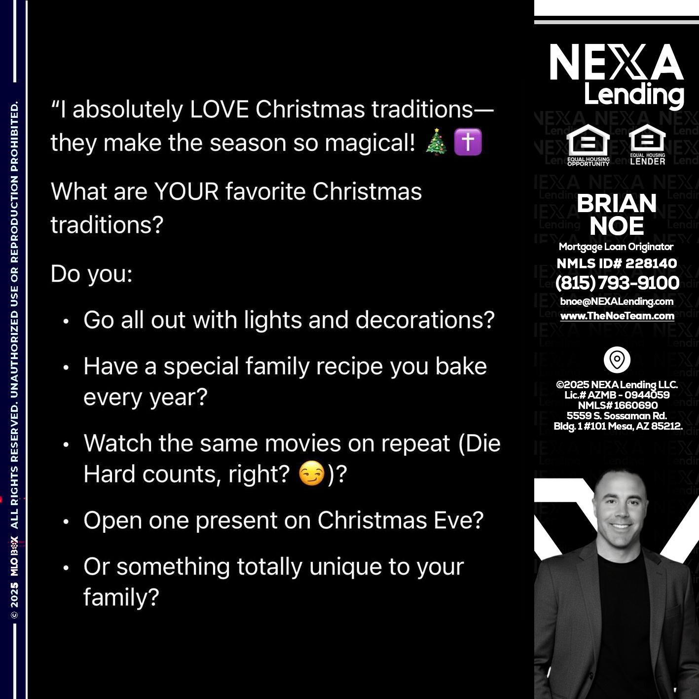 I love christmas - Brian Noe -Mortgage Loan Originator