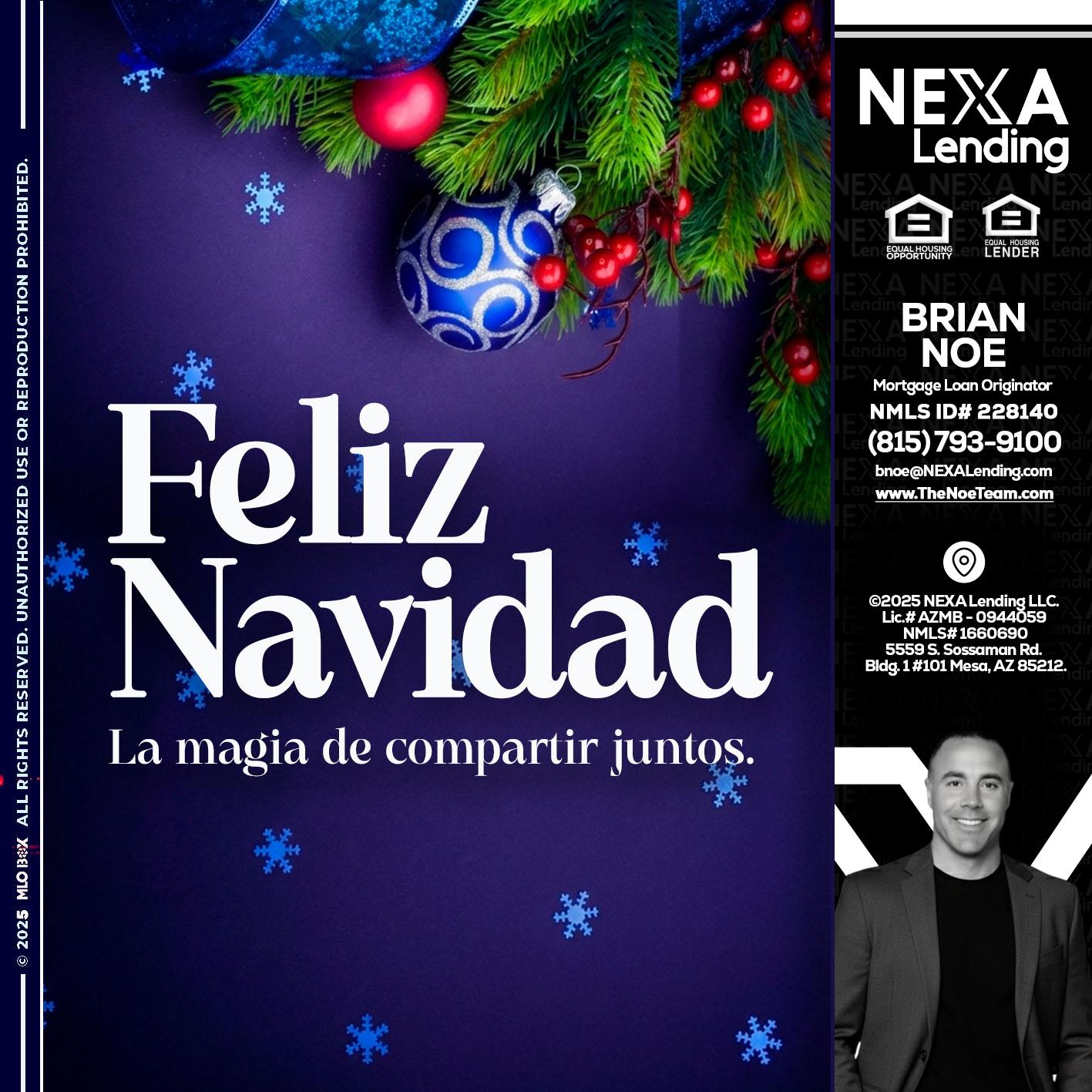 FELIZ NAVIDAD - Brian Noe -Mortgage Loan Originator