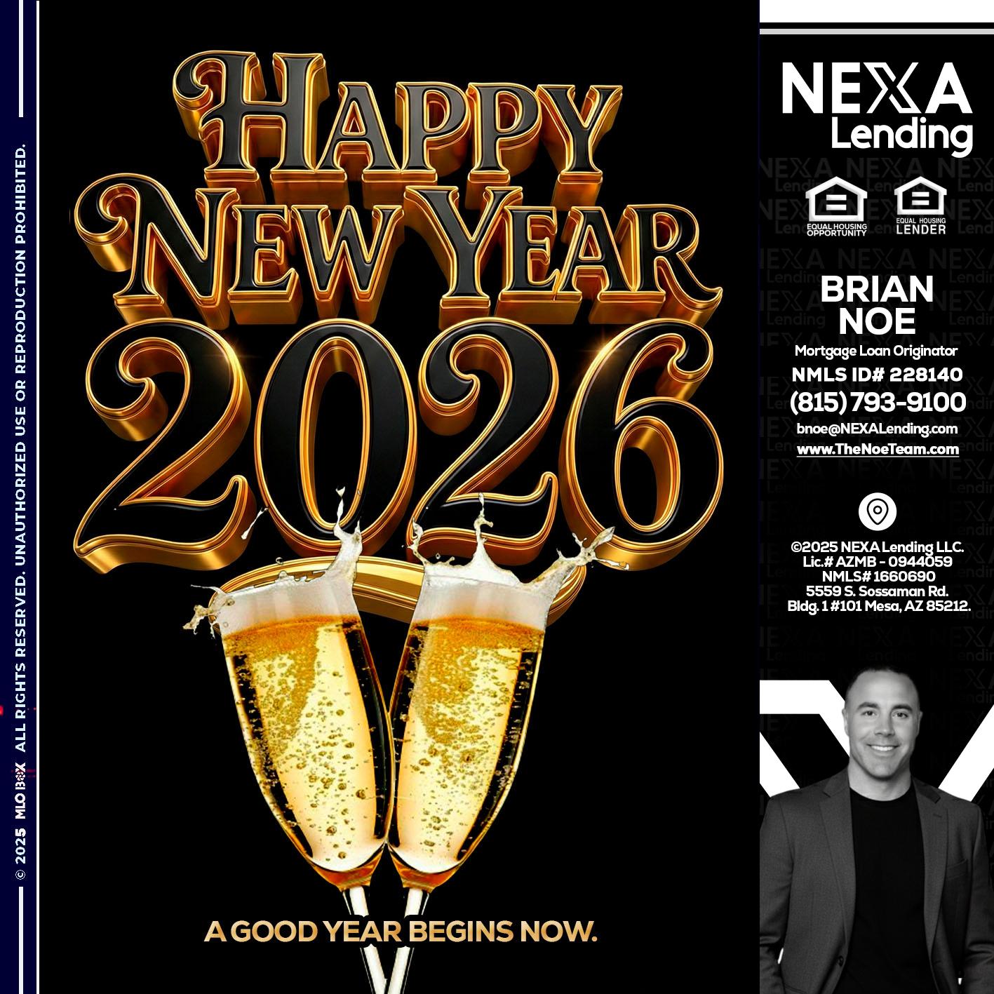 happy new year 2026 - Brian Noe -Mortgage Loan Originator