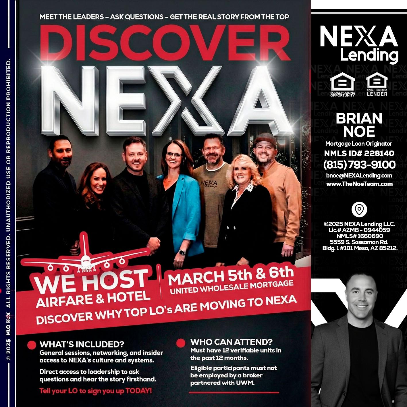 DISCOVER NEXA - Brian Noe -Mortgage Loan Originator