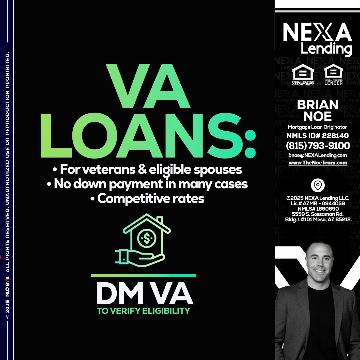 VA LOANS - Brian Noe -Mortgage Loan Originator