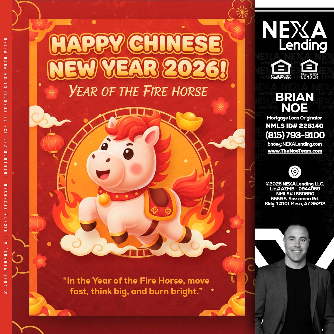 happy Chinese new year - Brian Noe -Mortgage Loan Originator