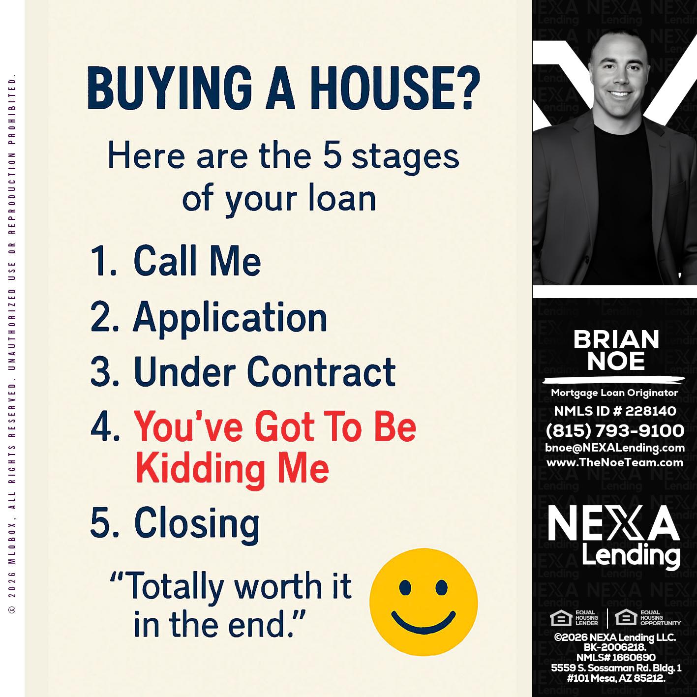 BUYING A HOUSE - Brian Noe -Mortgage Loan Originator