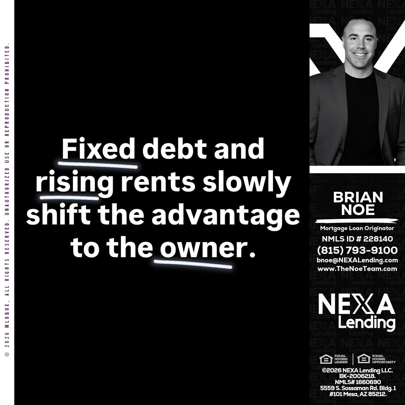 FIXED DEBT - Brian Noe -Mortgage Loan Originator