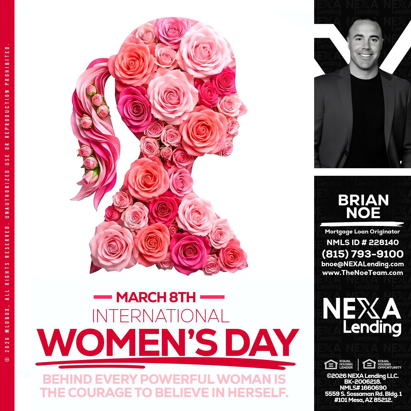 MARCH 8TH - Brian Noe -Mortgage Loan Originator