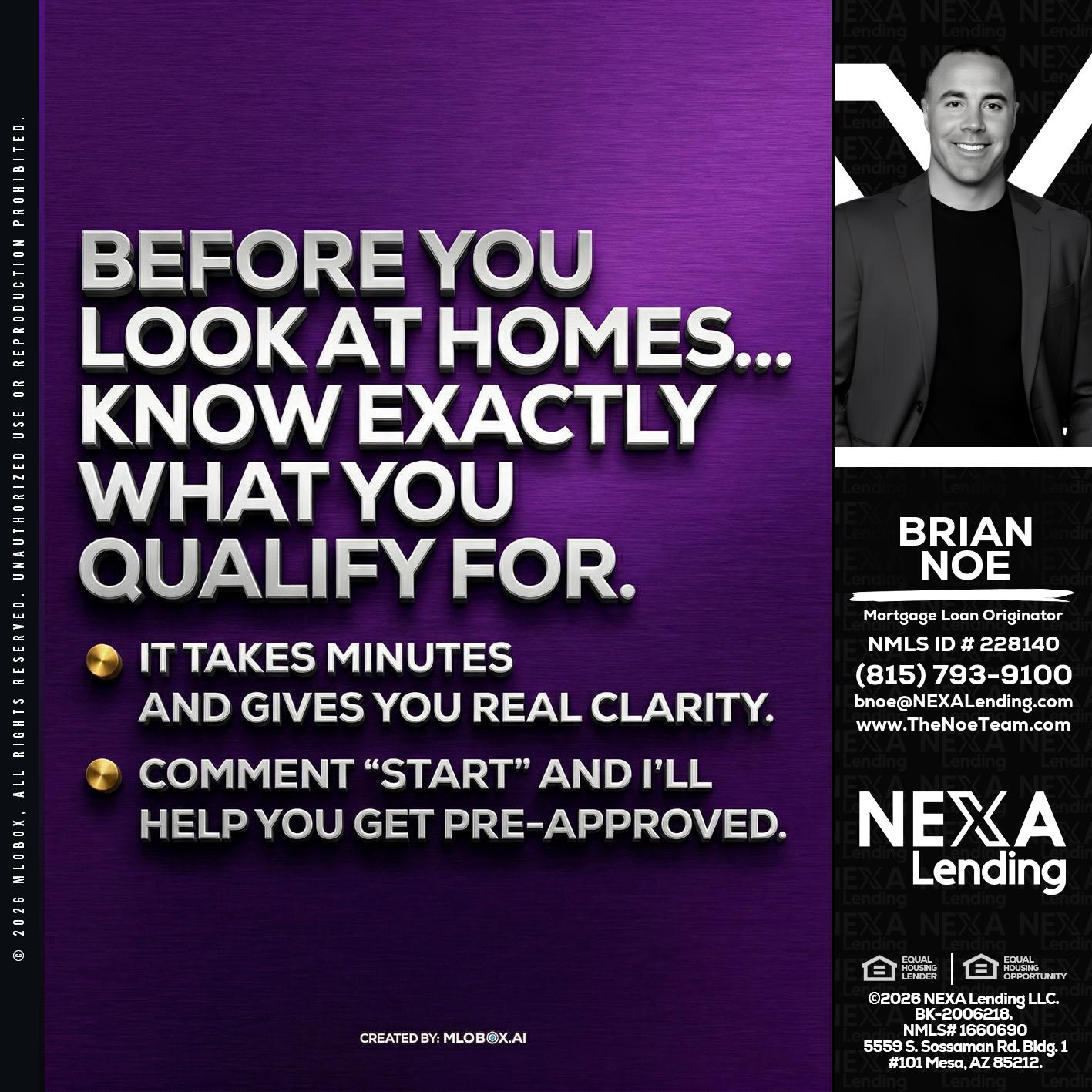 BEFORE YOU - Brian Noe -Mortgage Loan Originator