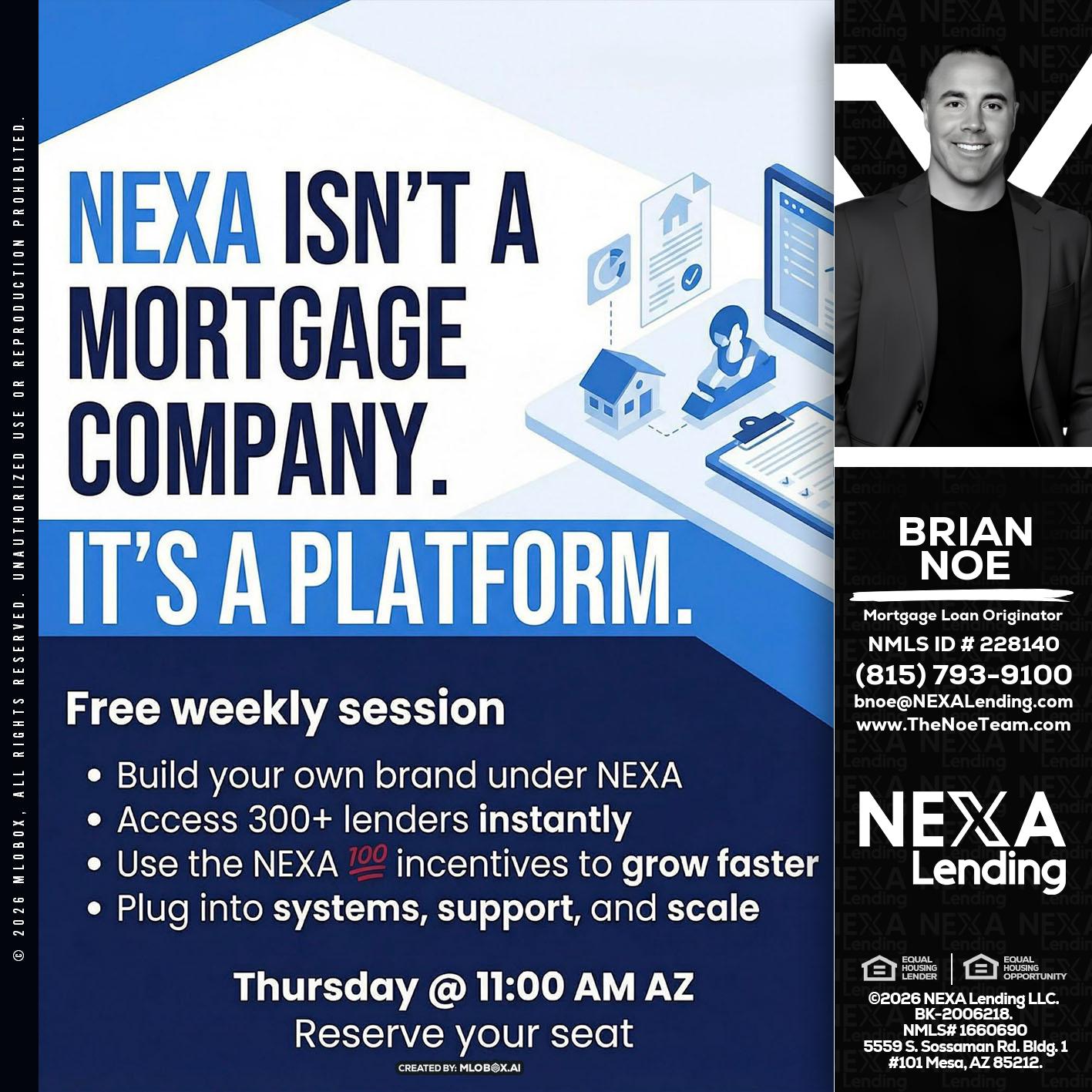 NEXA ISNT - Brian Noe -Mortgage Loan Originator