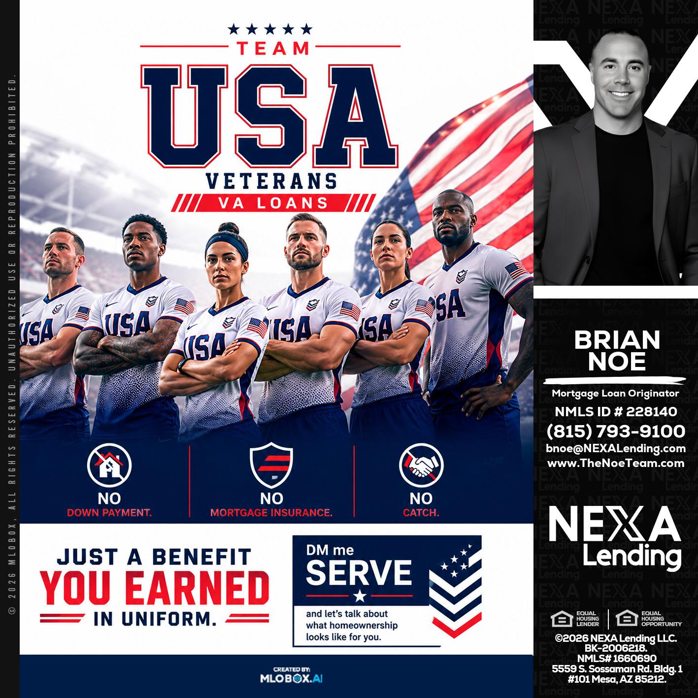 USA TEAM - Brian Noe -Mortgage Loan Originator